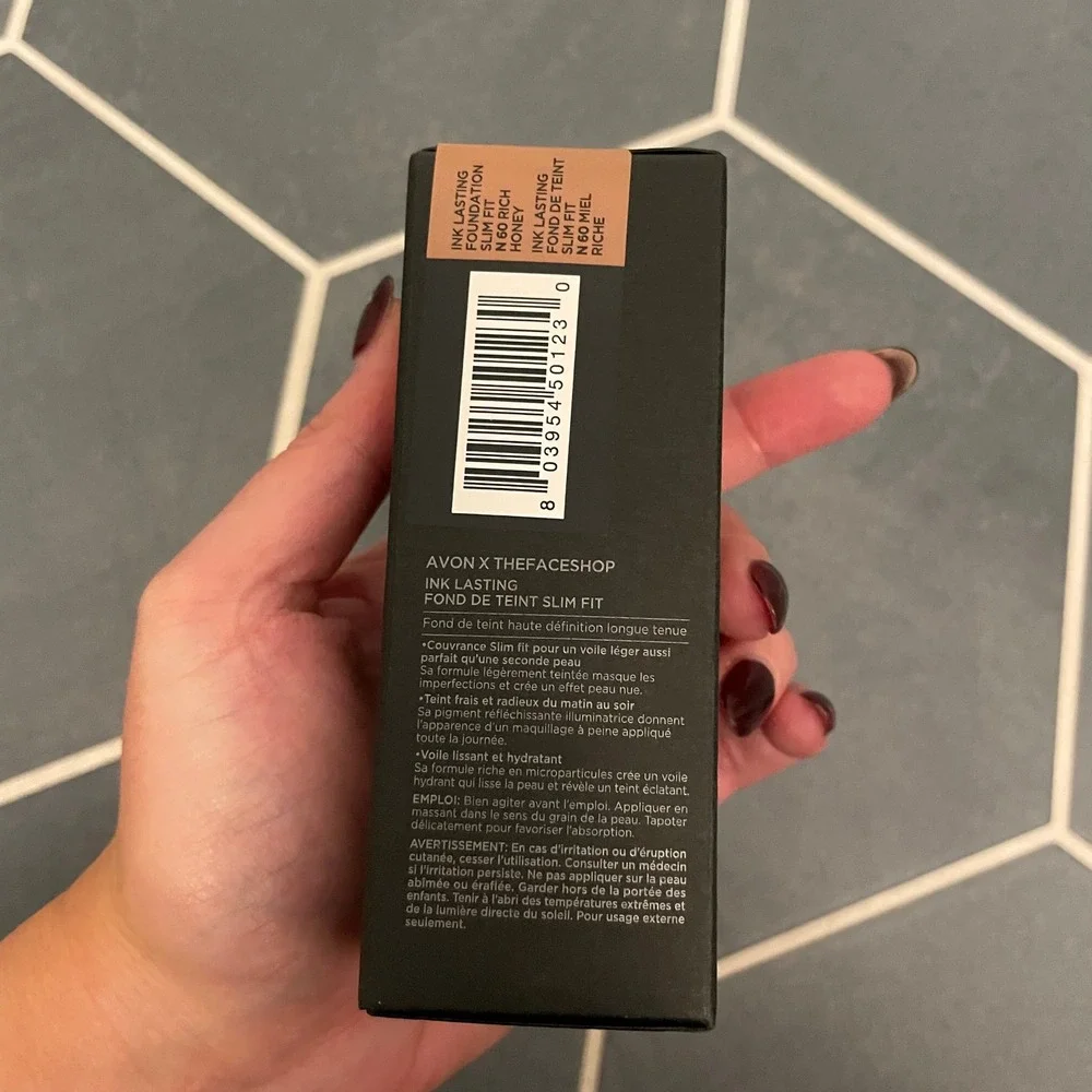 Avon‎ x The Face Shop Ink Lasting Foundation Slim Fit N60 Rich Honey